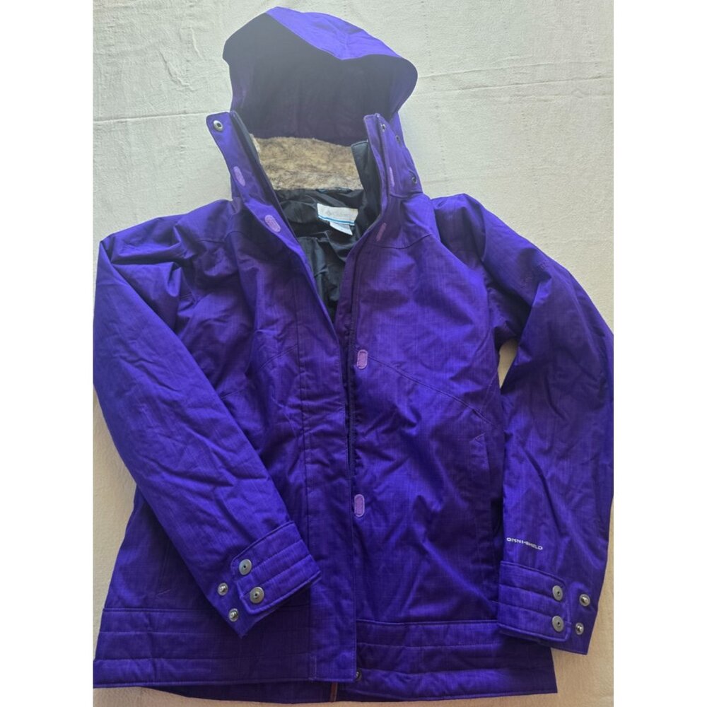 Columbia Womens Small Purple Omni-Shield Thermal Interchange Hooded Parka 3in1
